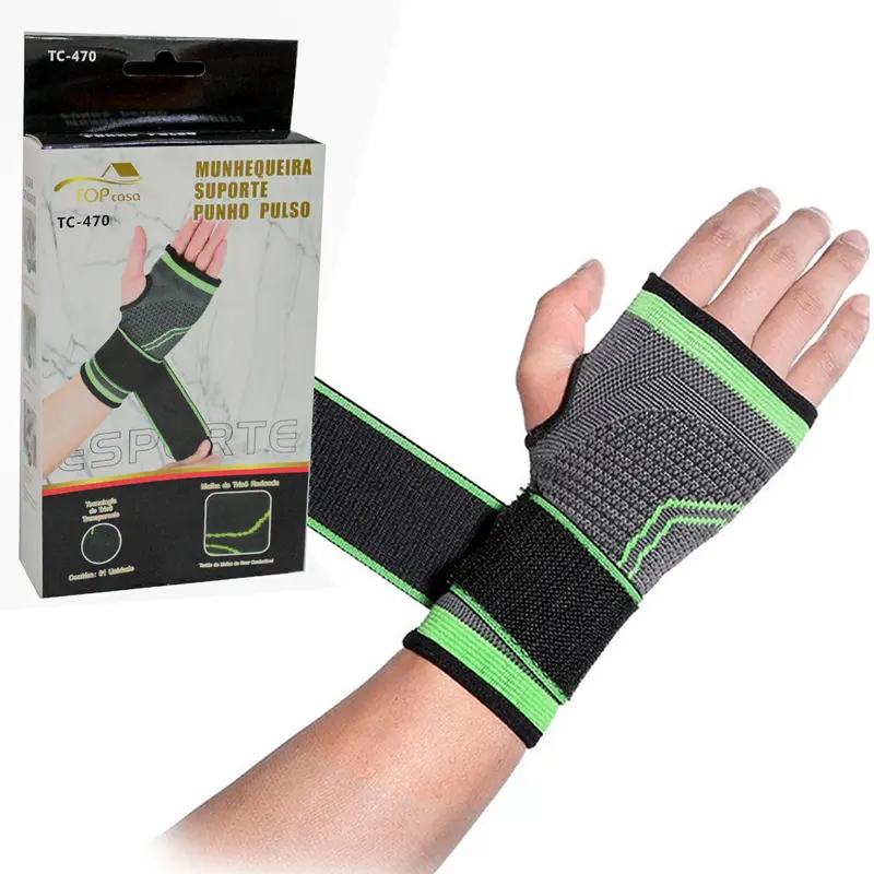 MUNHEQUEIRA COMPRESSAO DE NEOPRENE DE PULSO COM POLEGAR + VELCRO AJUSTAVEL