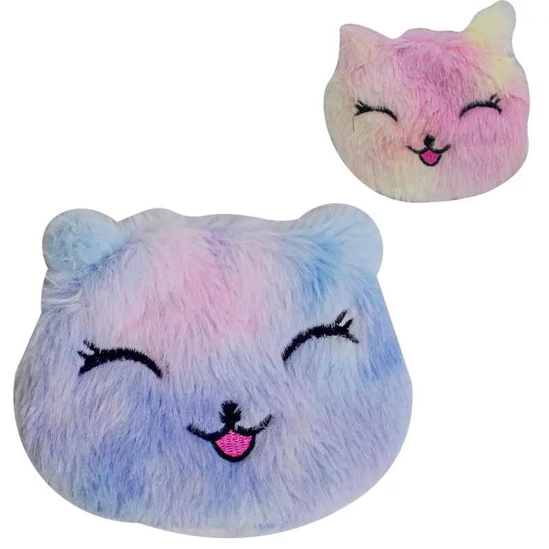 BOLSA PORTA MOEDAS / NIQUEL DE PELUCIA GATINHA 11X10CM
