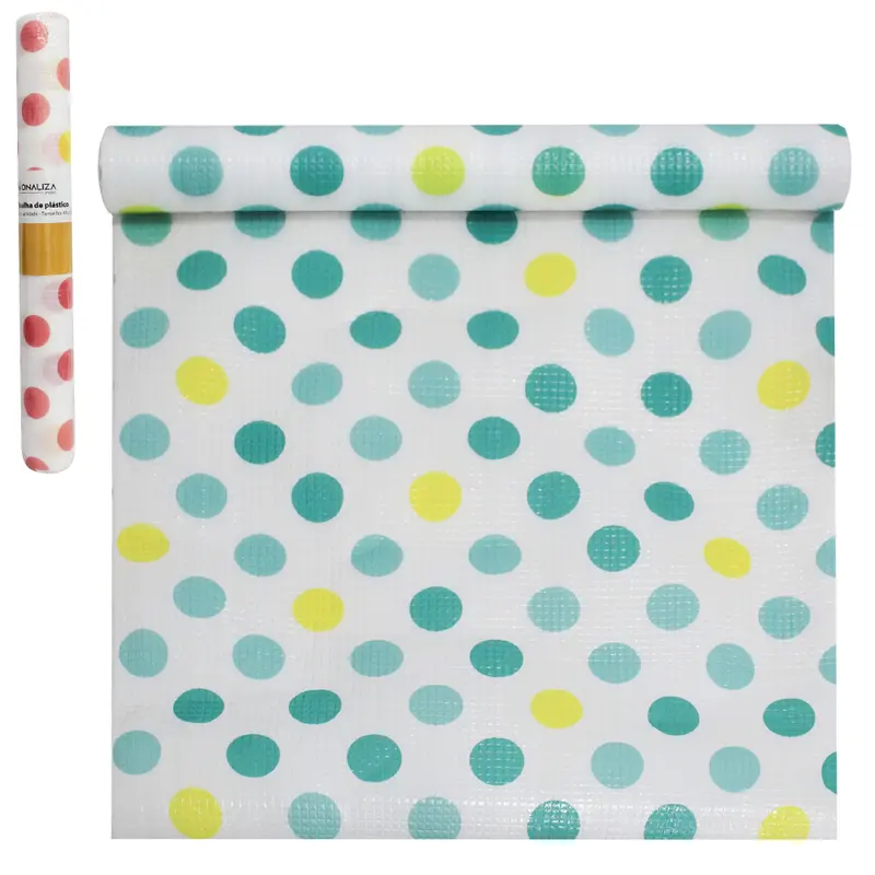 FORRO / ESTEIRA / TAPETE / TOALHA DE PLASTICO MULTIUSO ANTIDERRAPANTE PARA ARMARIO E GAVETA 45X200CM