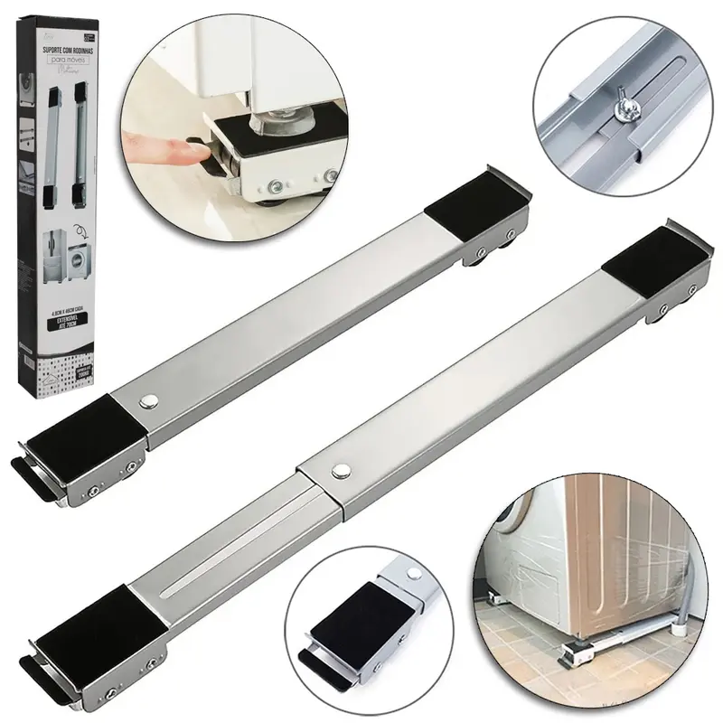 BASE SUPORTE MOVEL PARA ELETRODOMESTICOS / MOVEIS AJUSTAVEL 2 PECAS 46 A 70CM