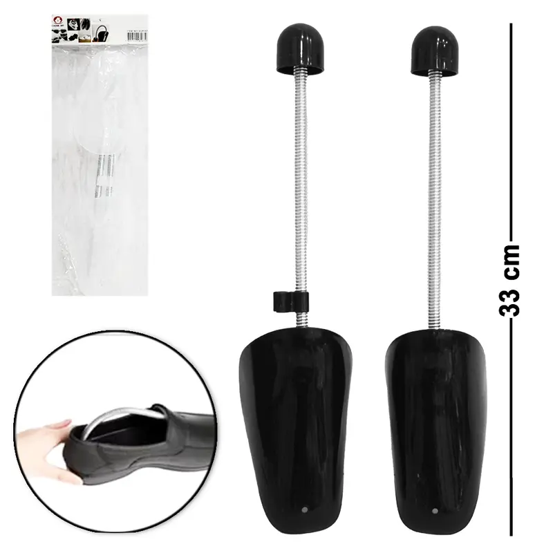 MODELADOR ANTI-DEFORMACAO PARA SAPATO MASCULINO DE PLASTICO COM MOLA 2 PECAS 33X9CM