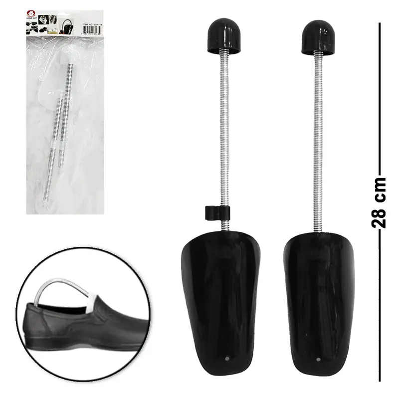 MODELADOR ANTI-DEFORMACAO PARA SAPATO FEMININO DE PLASTICO COM MOLA 2 PECAS 28X7CM