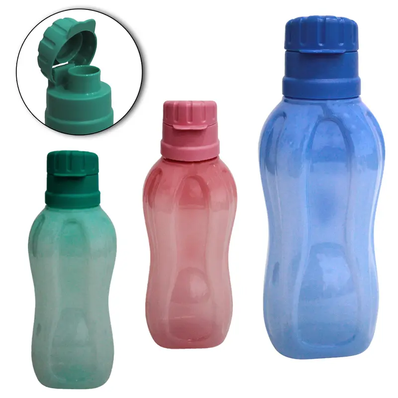 GARRAFA SQUEEZE DE PLASTICO PET RETANGULAR CONSTELACAO VENUS COM TAMPA 420ML STTW