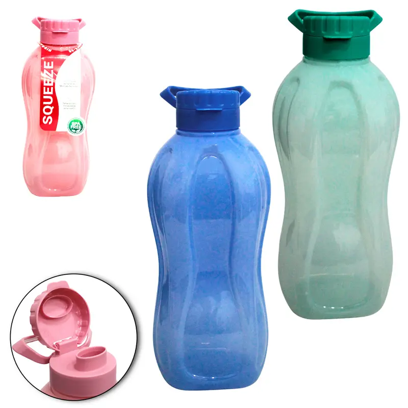 GARRAFA SQUEEZE DE PLASTICO PET RETANGULAR CONSTELACAO VENUS COM TAMPA E ALCA 2L STTW