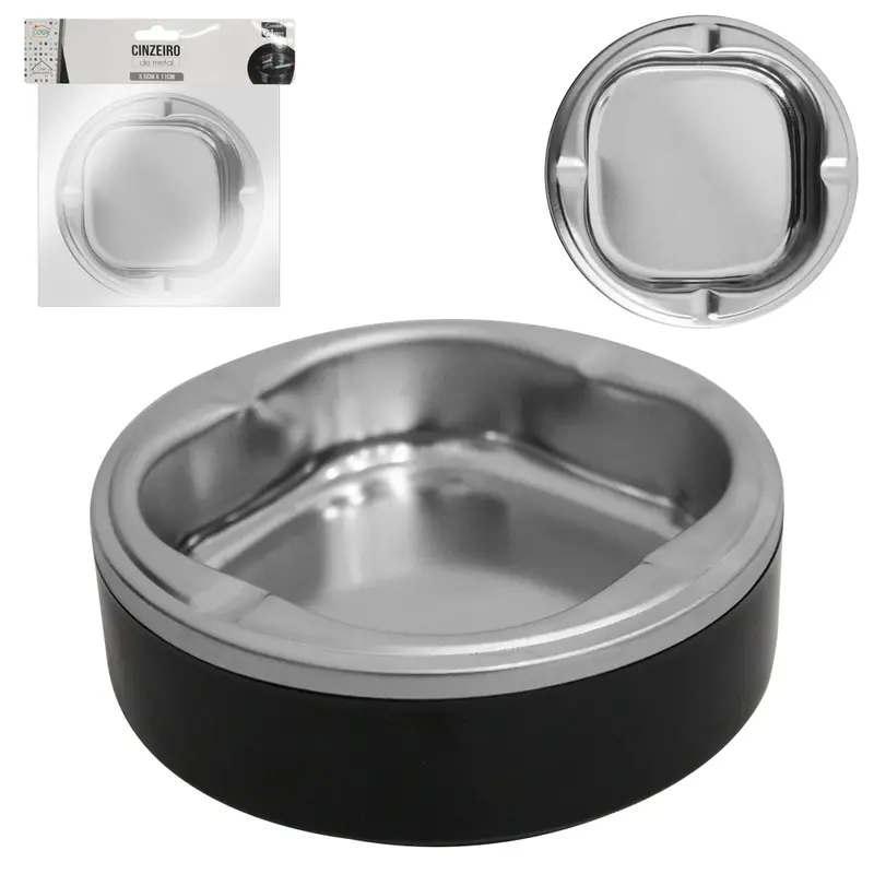 CINZEIRO DE METAL REVESTIDO DE PLASTICO 4 DESCANSOS 3,5X11CM DE Ø