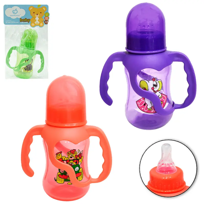 GARRAFA COPO BABY COM TAMPA + BICO DE SILICONE E ALCA DE PLASTICO NEX COOK 150ML