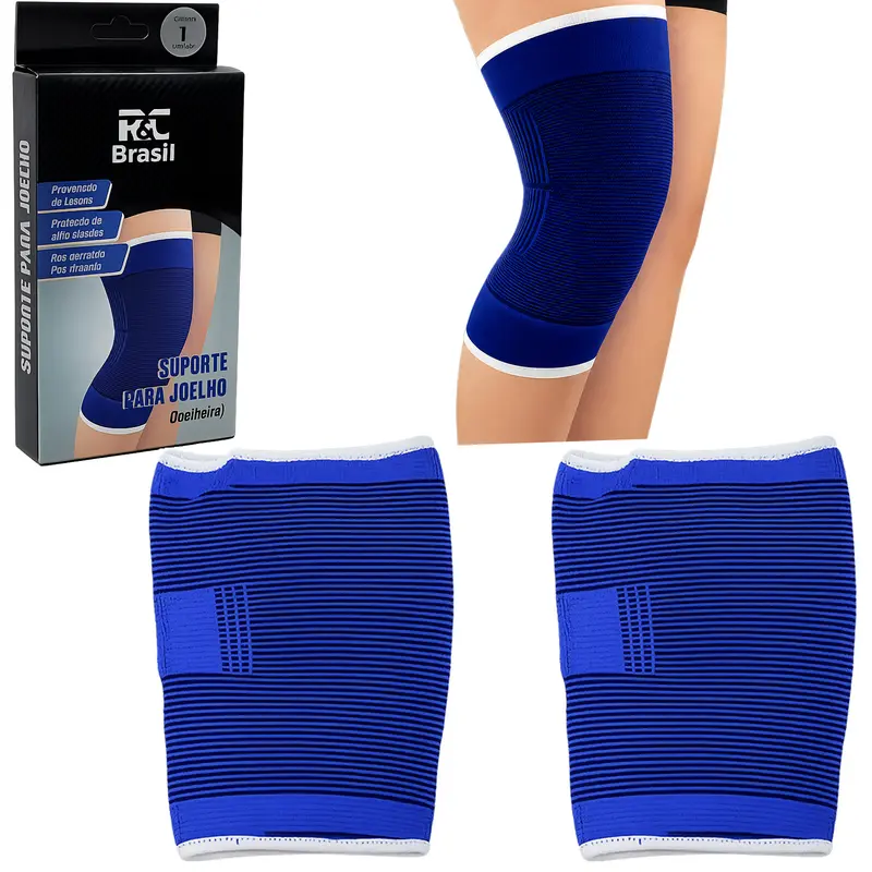( SUPORTE PARA JOELHO ) JOELHEIRA DE POLIESTER AZUL COM 2 PECAS