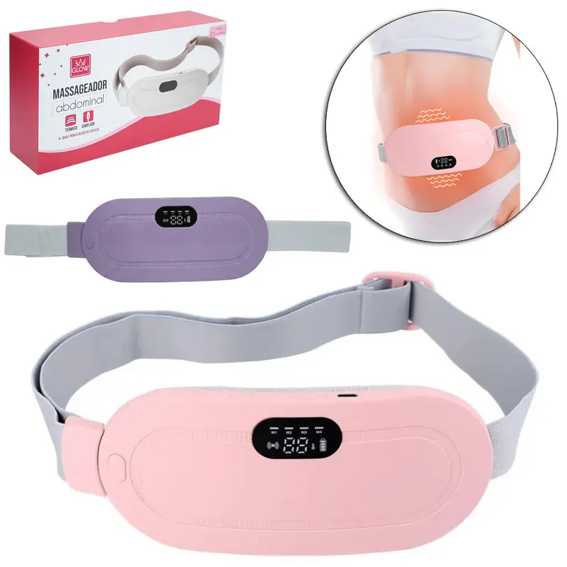 MASSAGEADOR ABDOMINAL RECARREGAVEL PORTATIL COM CABO USB 21X8CM
