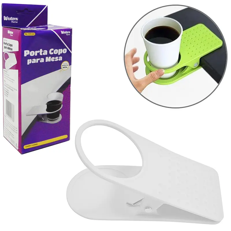 PORTA COPO DE PLASTICO PARA MESA 16X7,5CM NA CAIXA