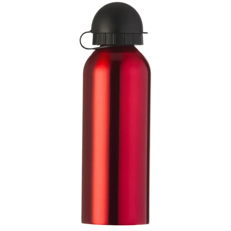 GARRAFA SQUEEZE DE ALUMINIO LISA VERMELHA COM TAMPA 500ML