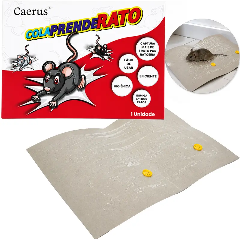 RATOEIRA ADESIVA PEGA RATOS E INSETOS EM GERAL 24X17,5CM