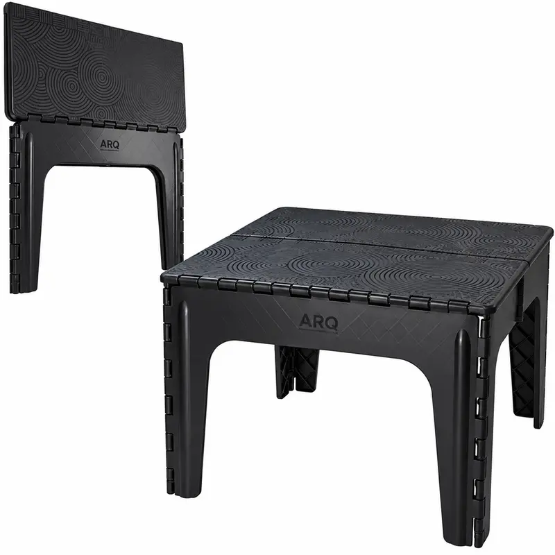 MESA DOBRAVEL DE PLASTICO RETANGULAR PRETA 57,5X55X42,5CM