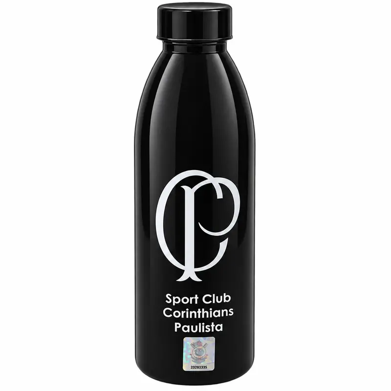GARRAFA SQUEEZE DE PLASTICO PET CORINTHIANS COM TAMPA 600ML
