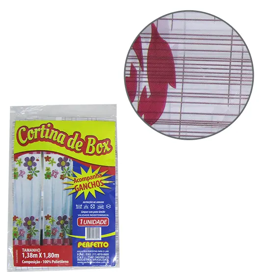 CORTINA DE BOX DE PLASTICO ESTAMPAS SORTIDAS 180X138CM