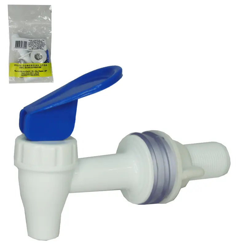 TORNEIRA DE PLASTICO PARA FILTRO / BEBEDOURO AZUL / BRANCA