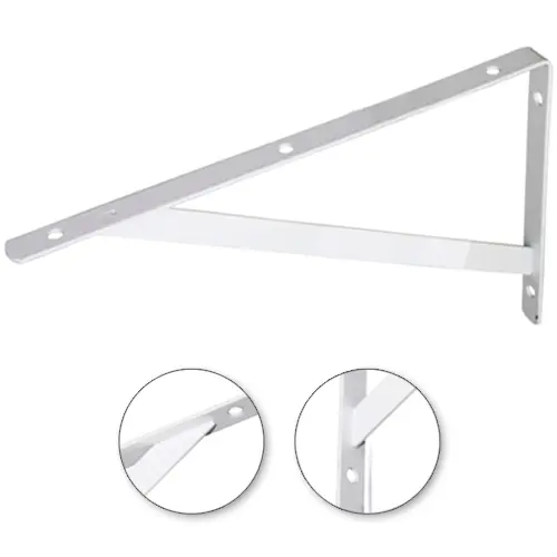 CANTONEIRA MAO FRANCESA COM REFORCO DE METAL BRANCA 30X19CM