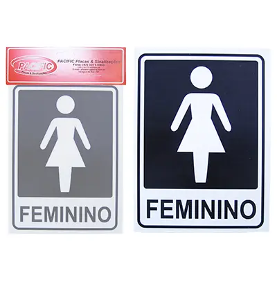 PLACA INDICATIVA FEMININO 15X20CM