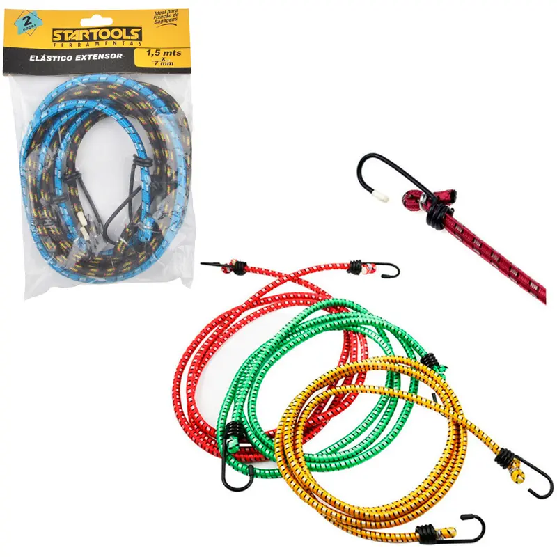 ELASTICO EXTENSOR MULTIUSO COLORS COM 2 PECAS 1,5MX7MM NA SOLAPA