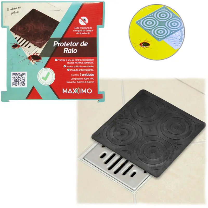 PROTETOR DE PVC QUADRADO PARA RALO 15CM