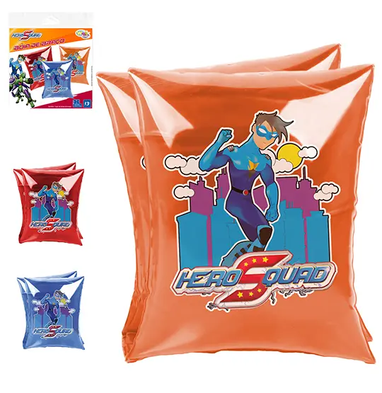 BOIA DE BRACO INFLAVEL MASCULINA HERO SQUAD SUMMER FUN 17,5X13,5CM