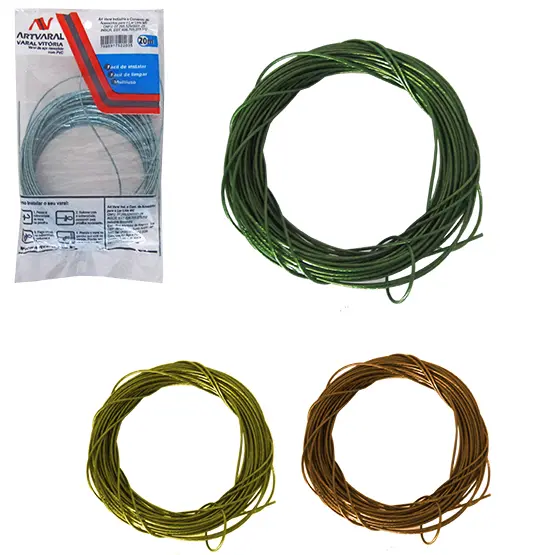 CORDA DE ACO REVESTIDO COM PVC SLIM PARA VARAL COLORS 20M