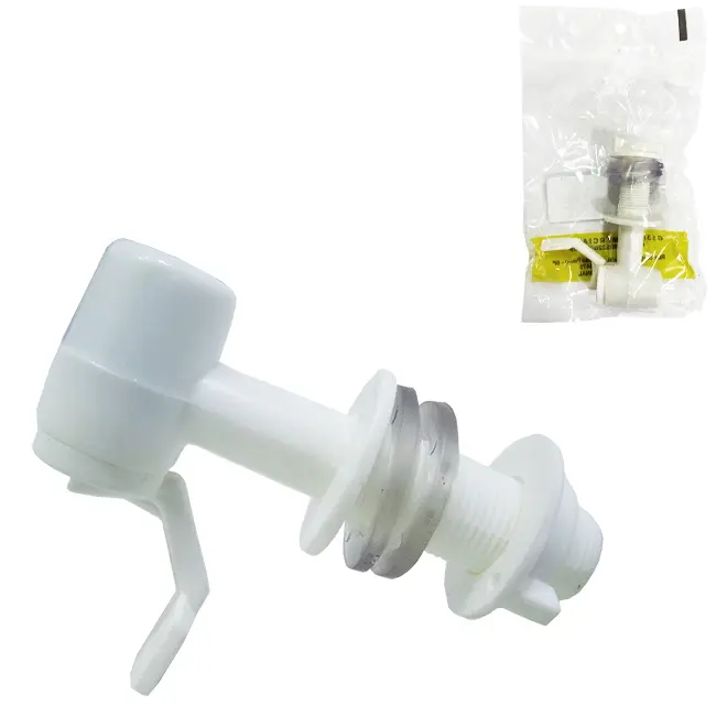 TORNEIRA DE PLASTICO PARA FILTRO / BEBEDOURO AUTOMATICA BRANCA
