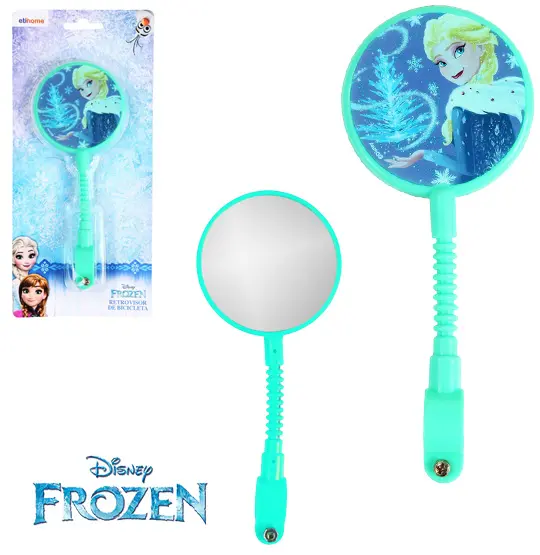 RETROVISOR PARA BICICLETA INFANTIL FROZEN VERDE 17,5CM NA CARTELA