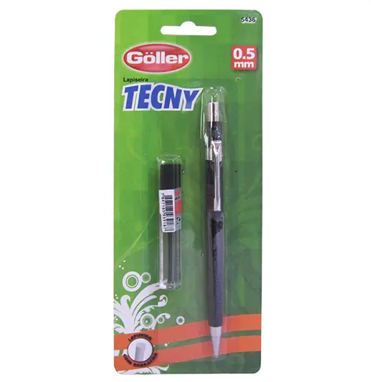 LAPISEIRA TECNICA TECNY 0.5MM COM 1 TUBO DE GRAFITE NA CARTELA