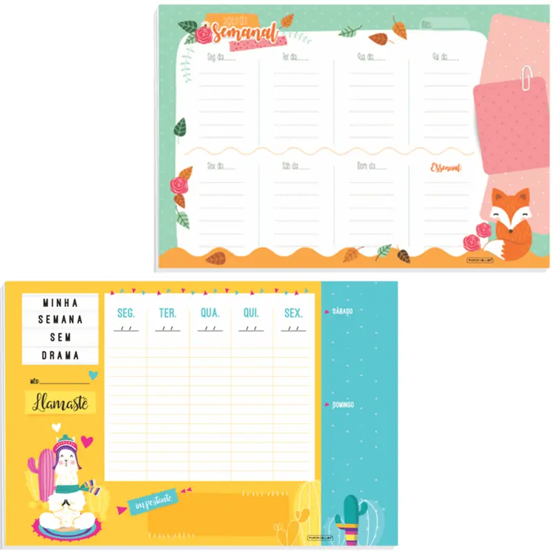BLOCO DE ANOTACAO PLANNER SEMANAL 30 FOLHAS 23X15,5CM