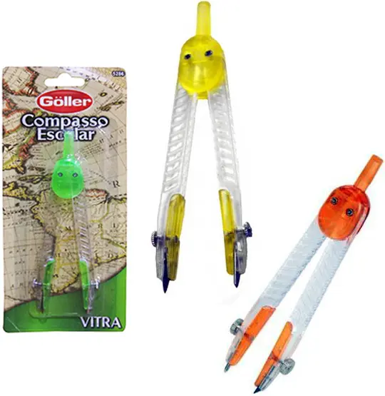 COMPASSO ESCOLAR DE PLASTICO VITRA