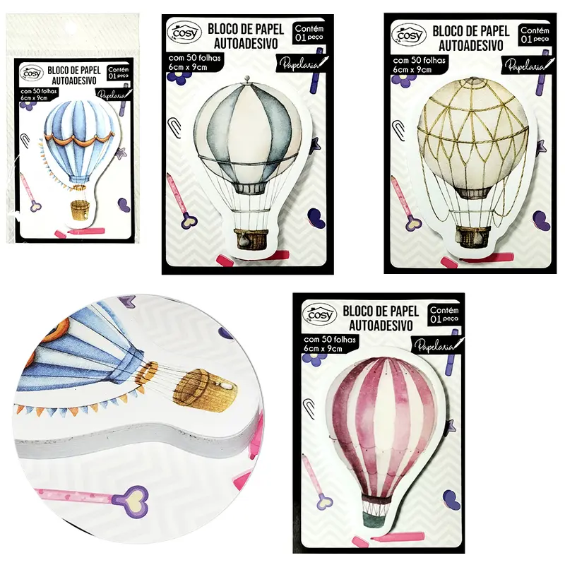 BLOCO DE ANOTACAO STICKER ADESIVO BALAO COM 50 FOLHAS 9X6CM