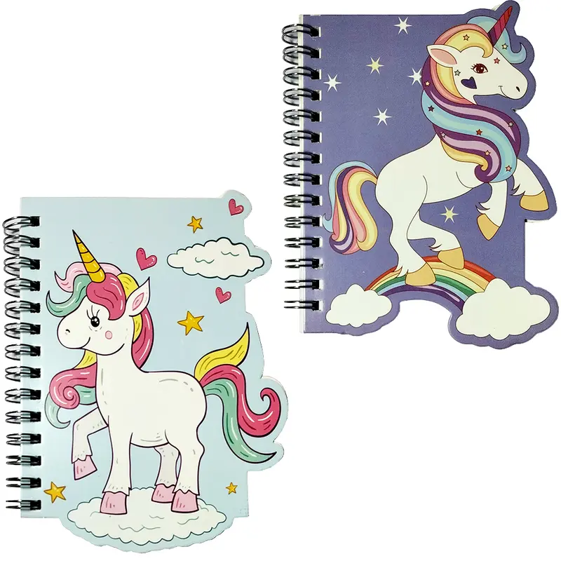 CADERNO CADERNETA / BLOCO DE ANOTACAO ESPIRAL UNICORNIO 60 FOLHAS