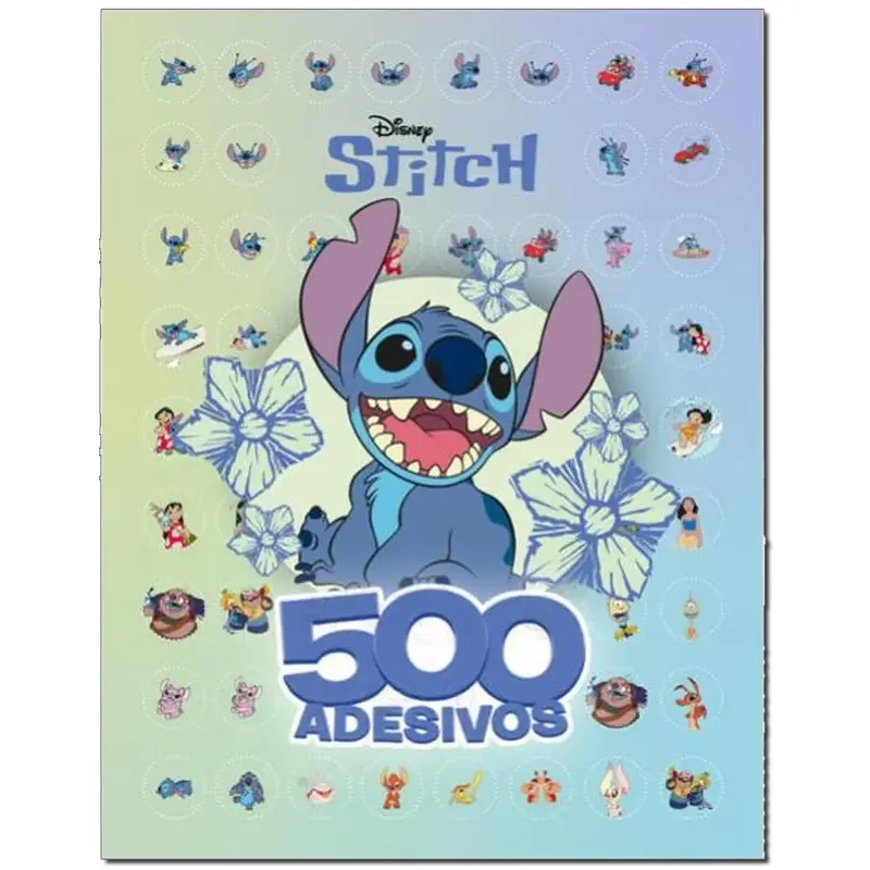 LIVRO 500 ADESIVOS E PARA COLORIR DISNEY STITCH 36 PAGINAS 28X21,5CM