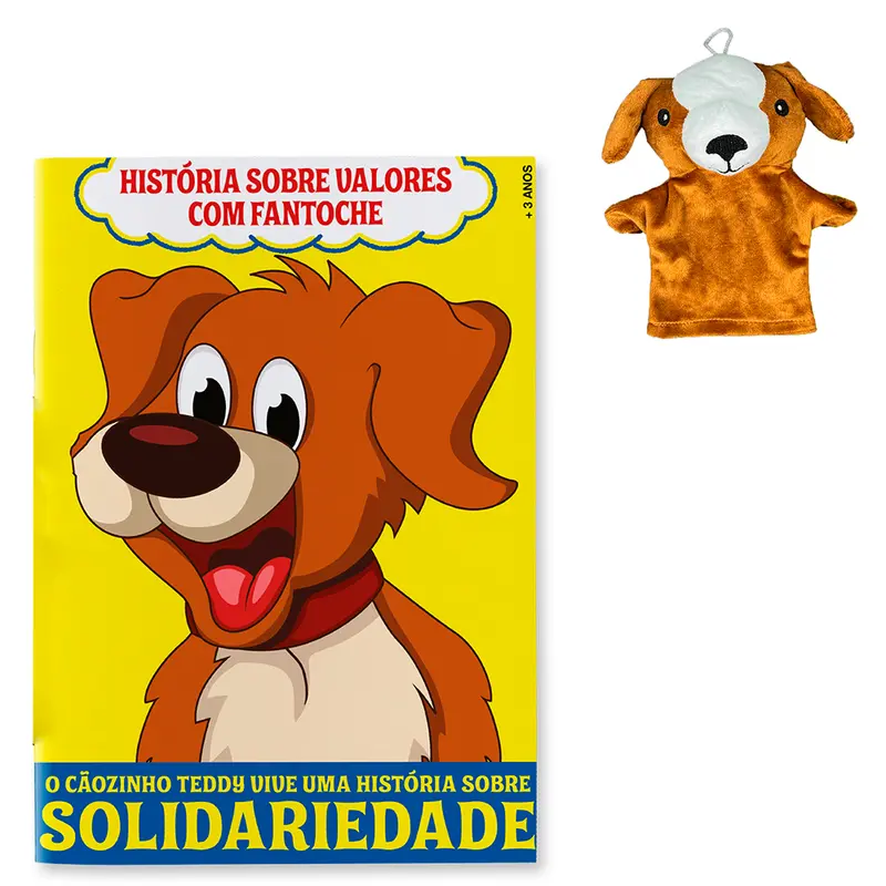 LIVRO HISTORIA SOBRE VALORES COM FANTOCHE CACHORRO SOLIDARIEDADE