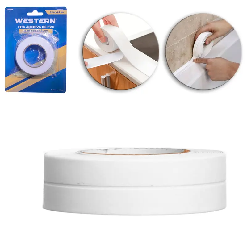 FITA ADESIVA DE PVC IMPERMEAVEL PARA VEDACAO 3,2MX2,2CM