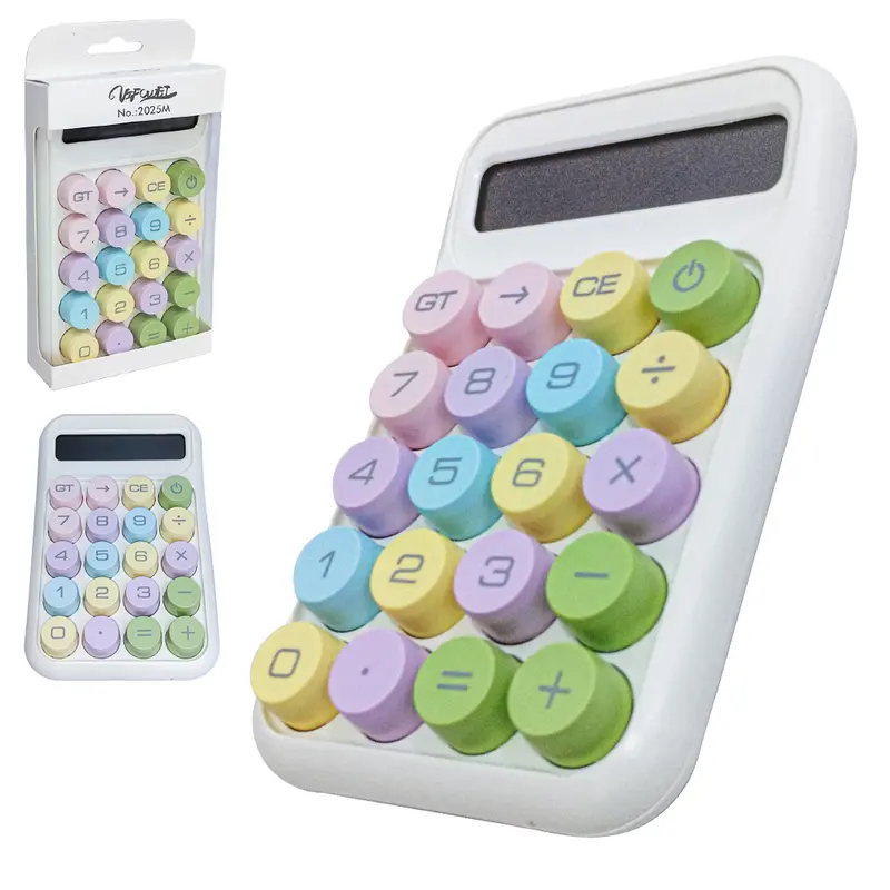 CALCULADORA ELETRONICA RETRO 10 DIGITOS A PILHA 14,5X9X2,8CM