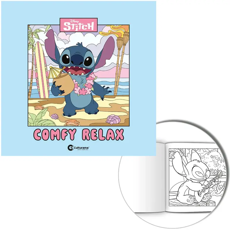 LIVRO STITCH COMFY RELAX PARA COLORIR 24 PAGINAS 21X21CM
