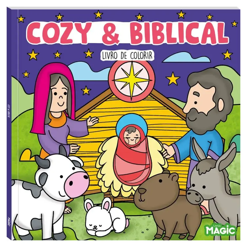 LIVRO COZY & BIBLICAL PARA COLORIR 24 PAGINAS 24X24CM