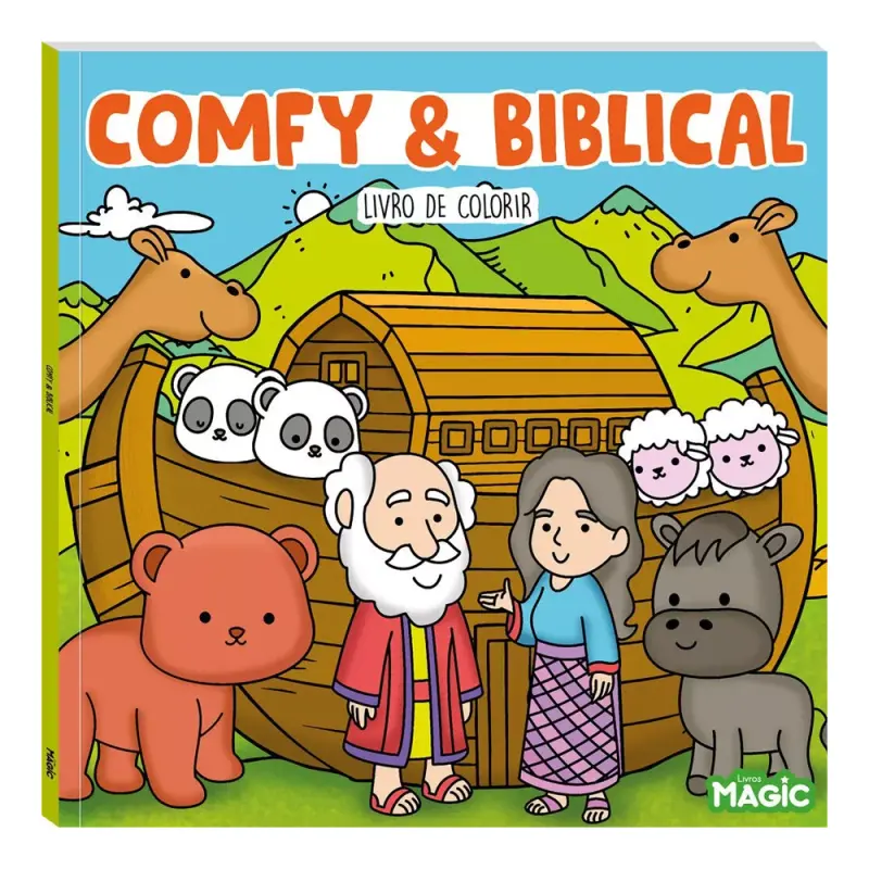 LIVRO COMFY & BIBLICAL PARA COLORIR 24 PAGINAS 23,5X23,5CM