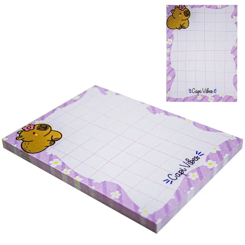 CADERNETA / BLOCO DE ANOTACAO CAPIVARA COM 80 FOLHAS 12,5X9,2CM