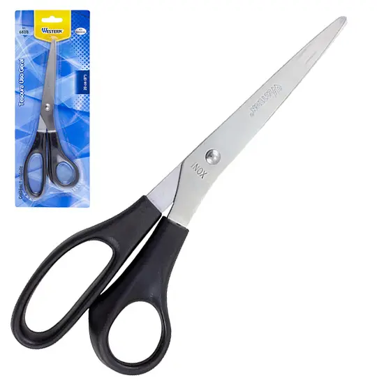 TESOURA DE USO GERAL DE INOX 8'' 20CM NA CARTELA