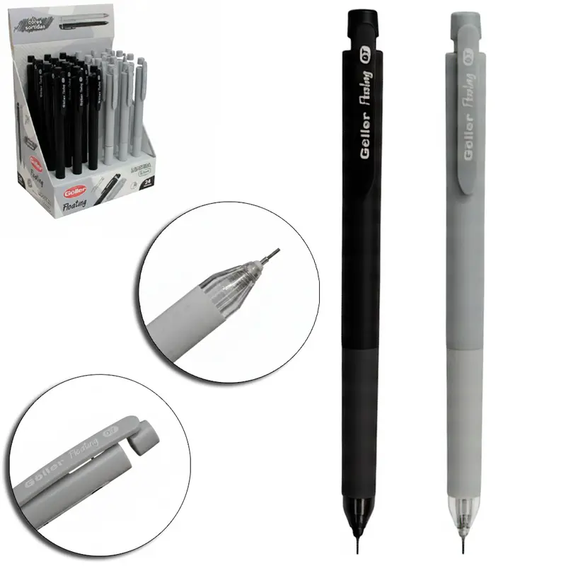 LAPISEIRA FLOATING PRETO / CINZA 0.7MM COM 24 PECAS DP PLAY