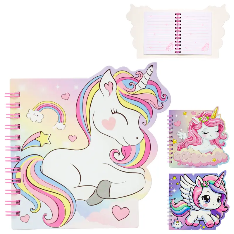 CADERNO CADERNETA / BLOCO DE ANOTACAO ESPIRAL UNICORNIO PAPER 60 FOLHAS 11,8X9,8CM