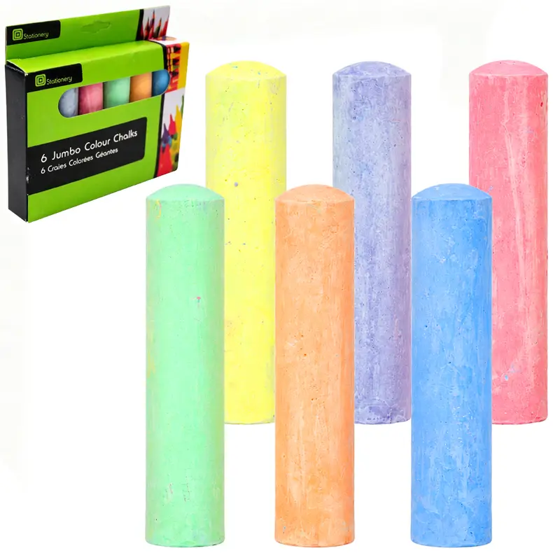 GIZ JUMBO COLORIDO CHALKS COM 6 PECAS