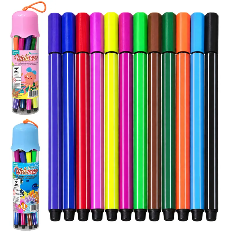 CANETA HIDROGRAFICA / HIDROCOR INTER PAPER COM 12 PECAS NO TUBO