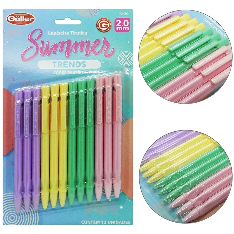 LAPISEIRA TECNICA SUMMER TRENDS COLORS 2.0MM COM 12 PECAS