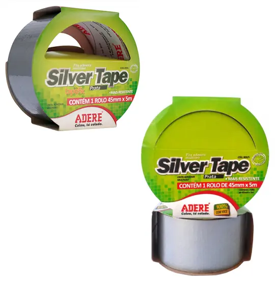 FITA ADESIVA MULTIUSO SILVER TAPE PRATA 45MMX5M