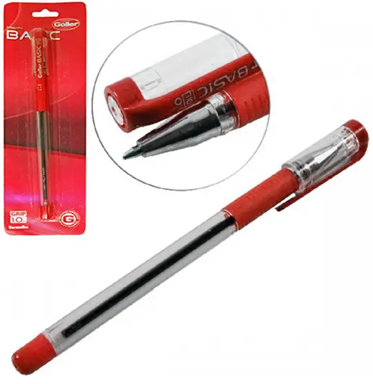 CANETA ESFEROGRAFICA VERMELHA BASIC NO BLISTER