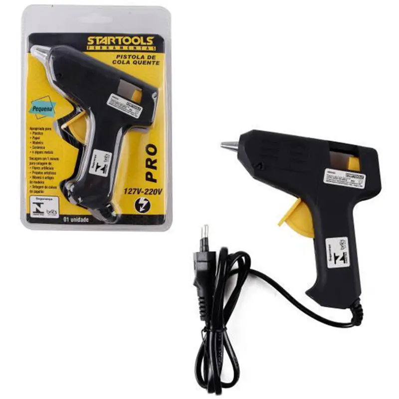 PISTOLA DE COLA QUENTE PEQUENA BIVOLT 8W PRO