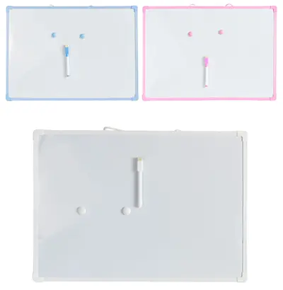 QUADRO/ LOUSA BRANCA MAGNETICA 50X35CM COM 2 IMAS + CANETA COM APAGADOR